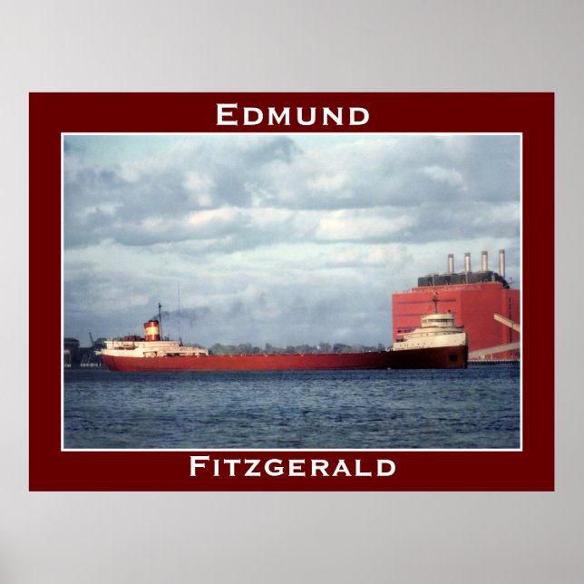 The Edmund Fitzgerald on the St. Clair River Poster (Vorne)