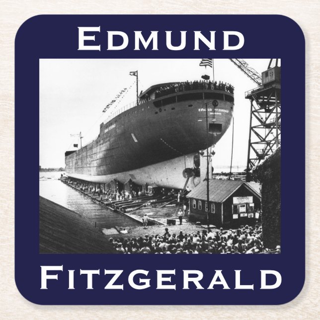 The Edmund Fitzgerald Rechteckiger Pappuntersetzer (Vorderseite)