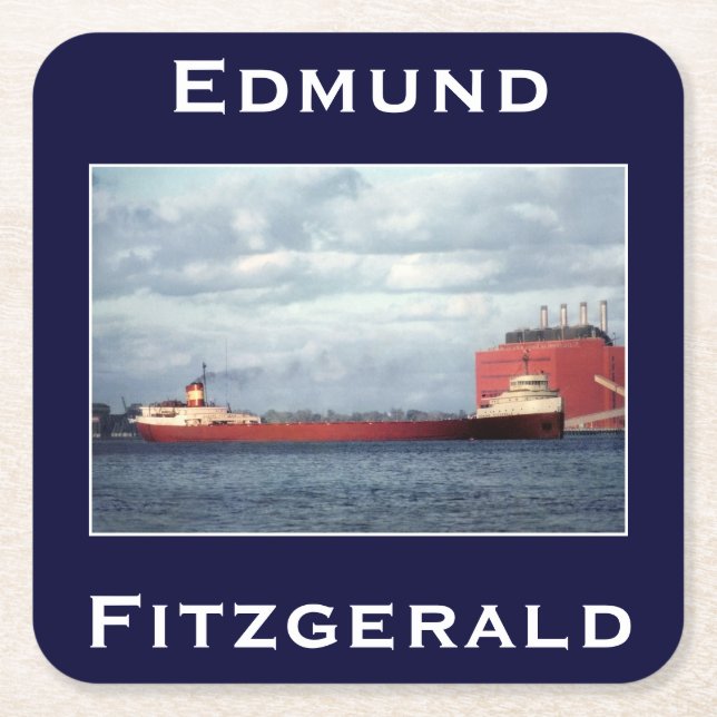 The Edmund Fitzgerald Rechteckiger Pappuntersetzer (Vorderseite)