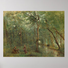 The Eel Gatherers - Jean-Baptiste - Corot Fine Art Poster