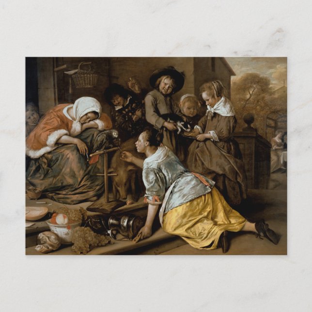The Effects of Intemperance, c.1663-65 Postkarte (Vorderseite)