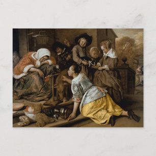 The Effects of Intemperance, c.1663-65 Postkarte