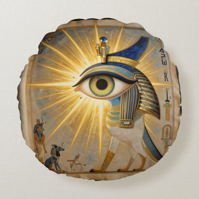 The Egyptian Eye´6 Rundes Kissen (Vorderseite)