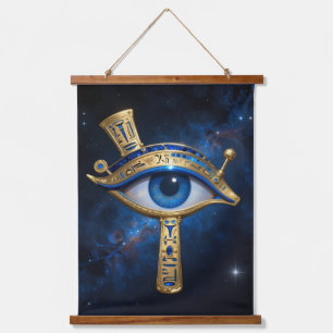 The Egyptian Eye´7 Wandteppich Mit Holzrahmen