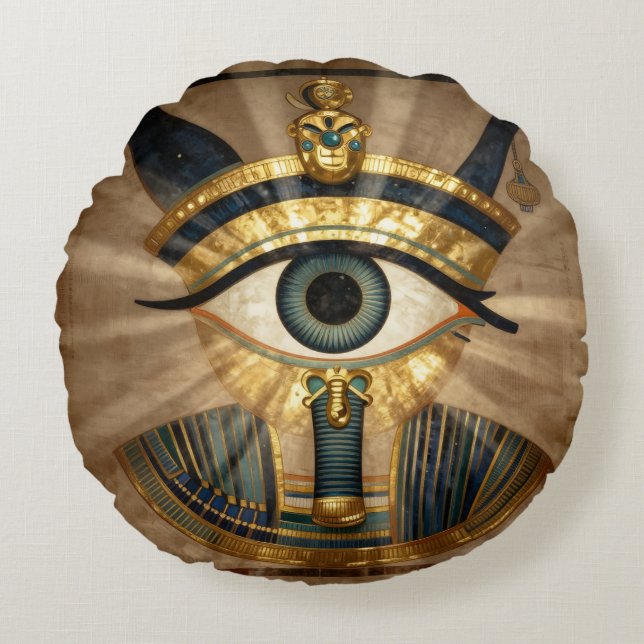 The Egyptian Eye´9 Rundes Kissen (Vorderseite)