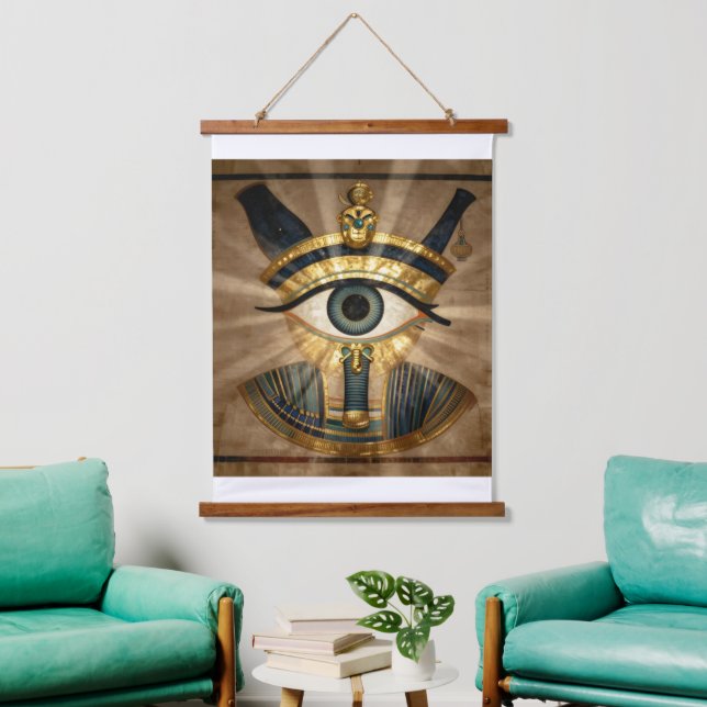 The Egyptian Eye´9 Wandteppich Mit Holzrahmen (Wohnzimmer)