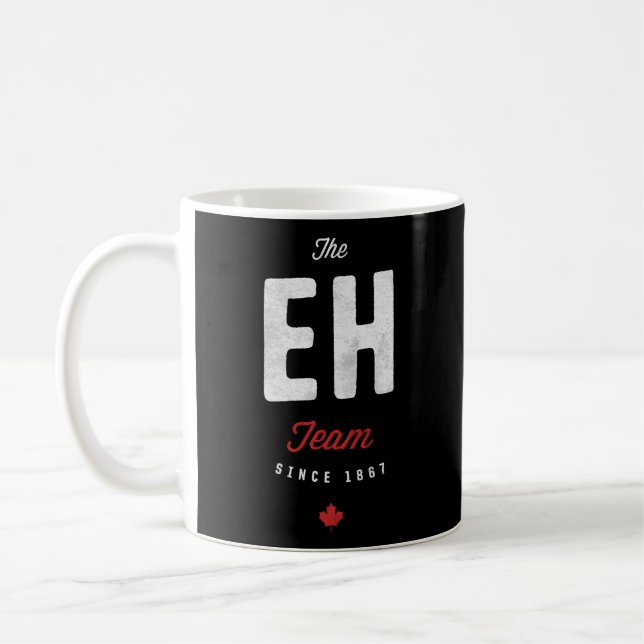 The Eh Team 1867 Canada Maple Leaf Canadian Hockey Kaffeetasse (Links)