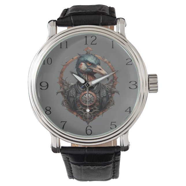 "The Eiserne Beak: A Steampunk Ibis" Armbanduhr (Vorderseite)