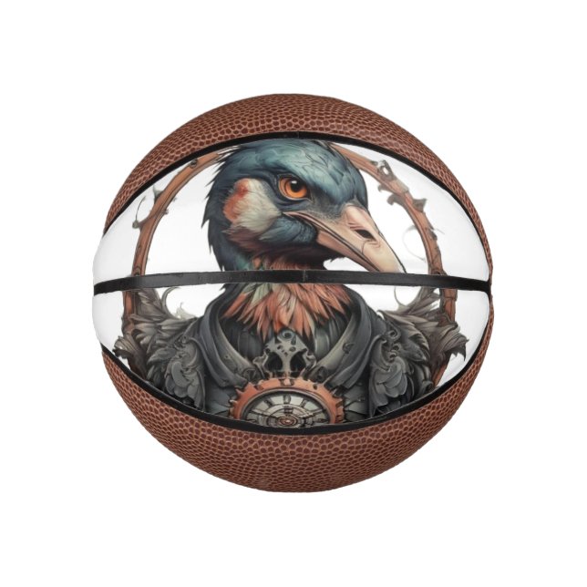 "The Eiserne Beak: A Steampunk Ibis" Mini Basketball (Vorderseite)
