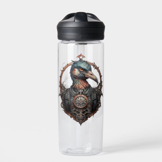 "The Eiserne Beak: A Steampunk Ibis" Trinkflasche (Vorderseite)