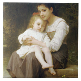 The Elder Sister (von William Bouguereau) Fliese