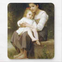 The Elder Sister (von William Bouguereau) Mousepad