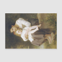The Elder Sister (von William Bouguereau) Seidenpapier