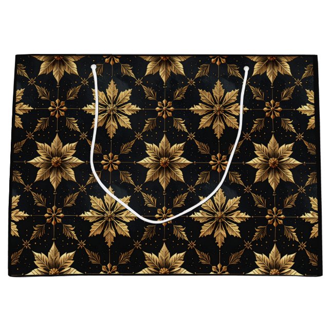 The Elegant Christmas - Flower Große Geschenktüte (Vorderseite)