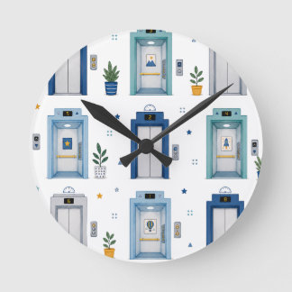 The Elevator Collection - Boy Edition 9 Lifts Runde Wanduhr