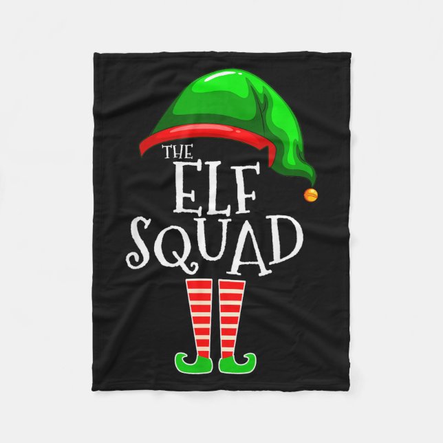 The Elf Squad Family Matching Group Christmas  Fleecedecke (Vorderseite)