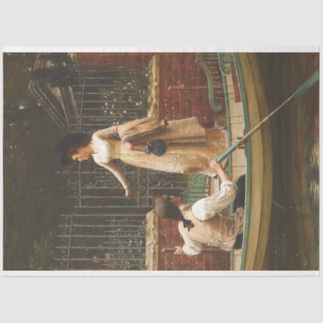 The Elopement (Romantic Date) (von E.B. Leighton) Seidenpapier (Vorderseite)