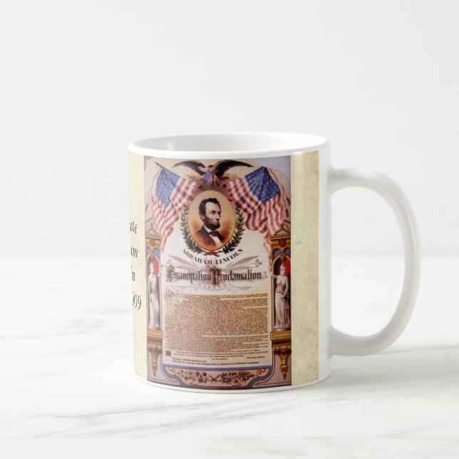 The Emancipation-Proklamations-Tribut zu Lincoln Tasse (Rechts)