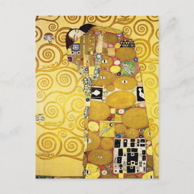 The Embrace (Fulfillment) von Gustav Klimt (1905) Postkarte (Vorderseite)