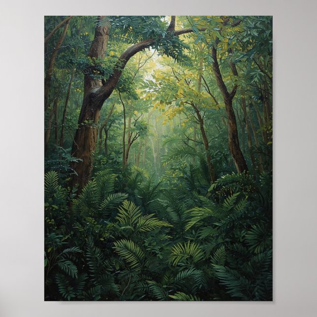 The Emerald Sanctuary: Golden Noon Filtering Throu Poster (Vorne)