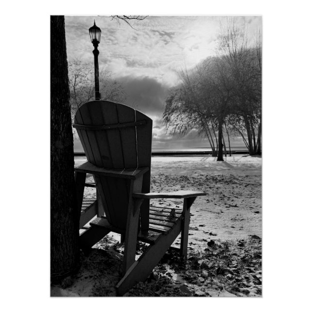 The Empty Chair by the Lake Poster (Vorderseite)