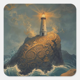 The Enchanted Clifflight Quadratischer Aufkleber