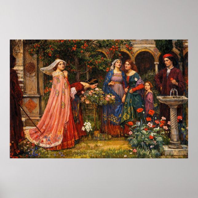 The Enchanted Garden by John William Waterhouse Poster (Vorne)