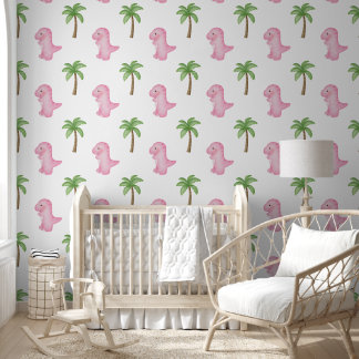 The Enchanting Pink Jungle Dinosaur  Tapete