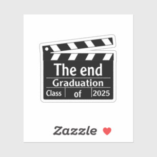 The End Abschluss 2025 Cinema Graduate Aufkleber
