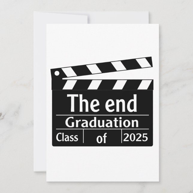 The End Abschluss 2025 Cinema Graduate Dankeskarte (Vorderseite)