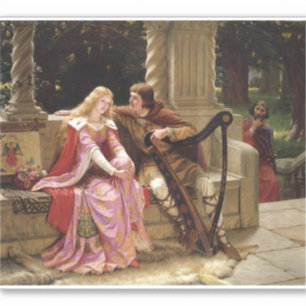 The End of the Song von Edmund Leighton, c. 1902 Aufkleber