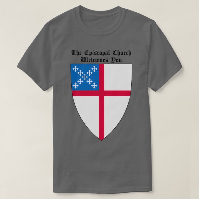 The Episcopal Church Shield with Welcomes You T-Shirt (Design vorne)
