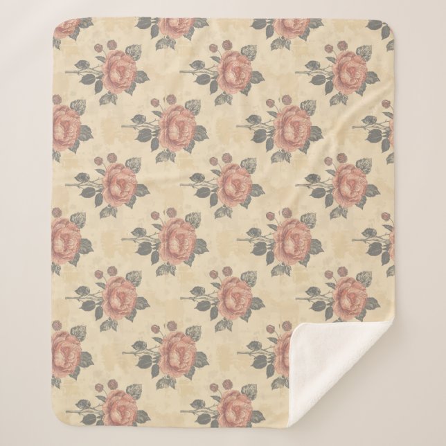 The essence of blooming grace pattern sherpadecke (Vorderseite)