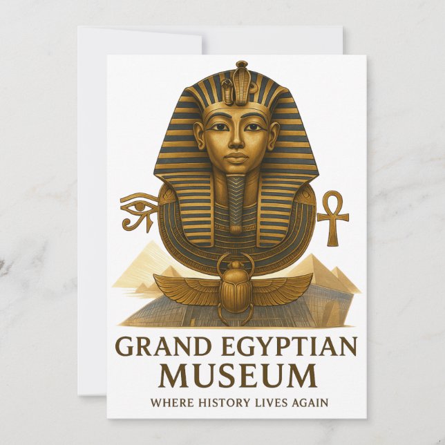 The Eternal Legacy – Grand Egyptian Museum Opening Einladung (Vorderseite)