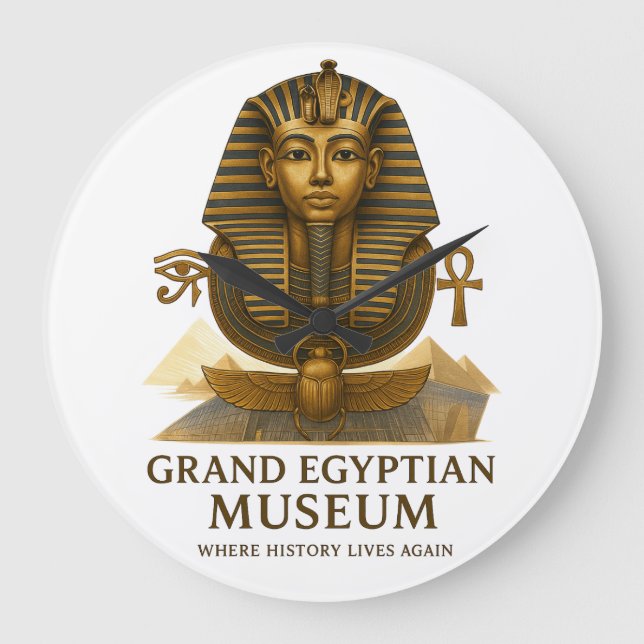 The Eternal Legacy – Grand Egyptian Museum Opening Große Wanduhr (Vorderseite)