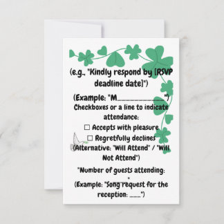 "The Evergreen Elegance" RSVP Karte