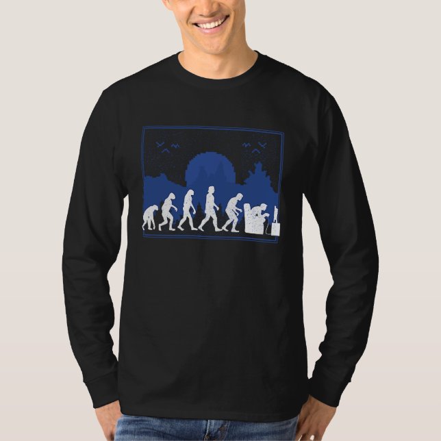 The Evolution Of Gaming, Early Man To Modern Video T-Shirt (Vorderseite)
