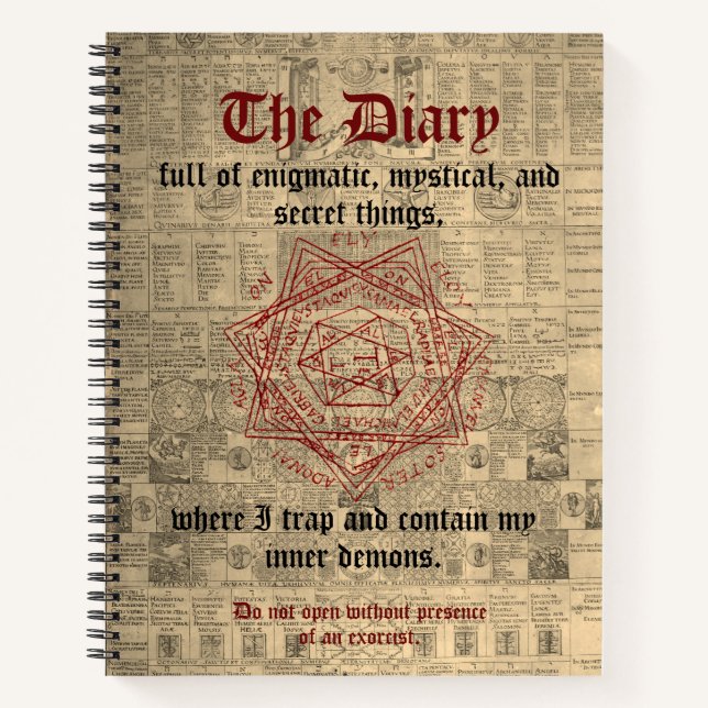 The Exorcist's Enigma: Mystisches Diary-Notebook Notizbuch (Vorderseite)