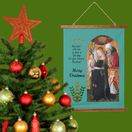 The Expectant Madonna with Saint Joseph Wandteppich Mit Holzrahmen