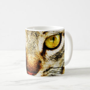 The expressive look of a domestic cat kaffeetasse