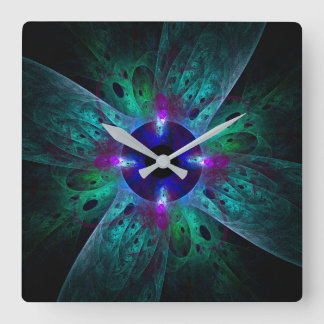 The Eye Abstract Art Square Quadratische Wanduhr
