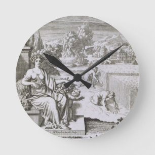 The Eye of God Watches the Harvest, illustration f Runde Wanduhr