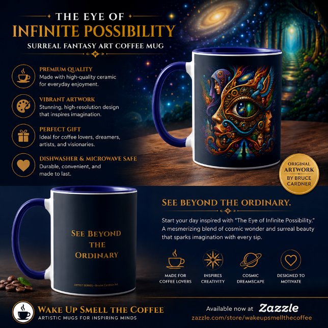 The Eye of Infinite Possibility Kaffee Tasse (Von Creator hochgeladen)