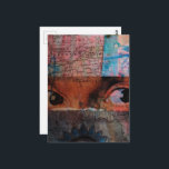 The Eyes abstract junk journal Collage Postkarte<br><div class="desc">A mixed media collage made and photographed by Angelandspot in the year 2026 with vintage images from magazines and textbooks</div>