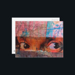 The Eyes junk journal Collage Postkarte<br><div class="desc">A mixed media collage made and photographed by Angelandspot in the year 2026 with vintage images from magazines and textbooks</div>