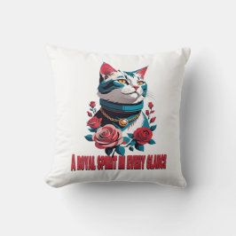 The Eyes of a Noble Feline Kissen