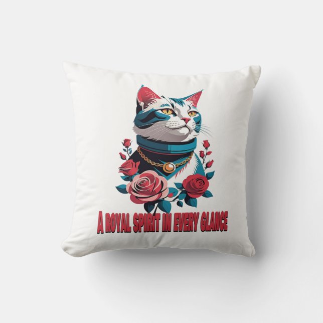 The Eyes of a Noble Feline Kissen (Vorderseite)