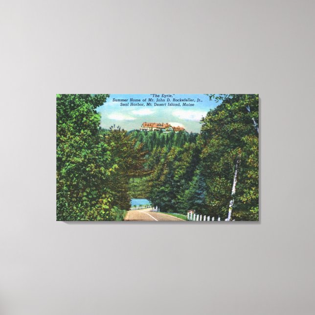 The Eyrie, John D Rockefeller Jr Zuhause Leinwanddruck (Vorderseite)