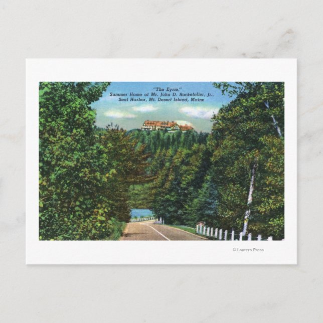The Eyrie, John D Rockefeller Jr Zuhause Postkarte (Vorderseite)
