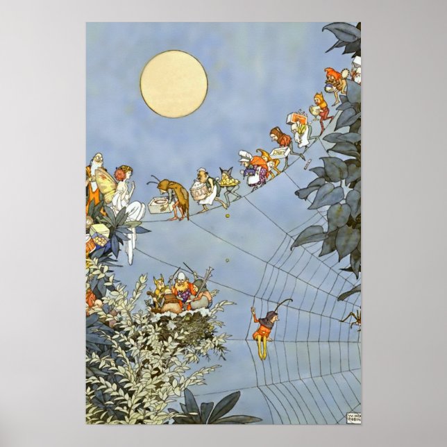 "The Fairies Birthday" von Heath Robinson Poster (Vorne)
